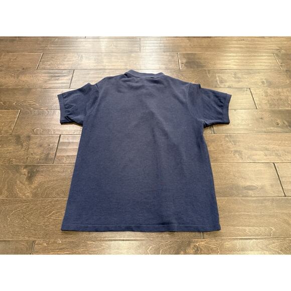 Lacoste Mens Blue 1/4 Button Polo Crocodile Logo Classic Fit T-Shirt Size 4 - Picture 3 of 8